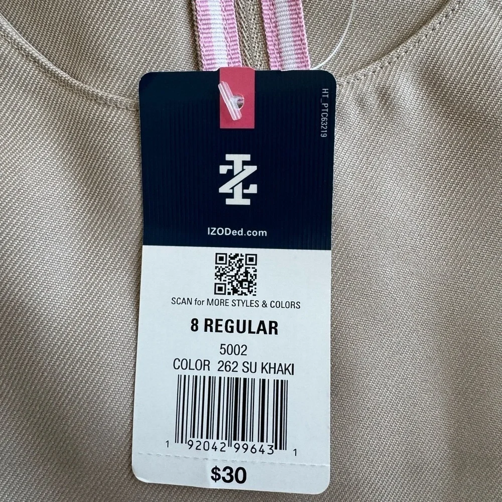 Schoolwear Khaki Dress. Girl’s size 8.  IZOD brand, new with tags.